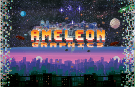 Ameleon Graphics space port digital graphic