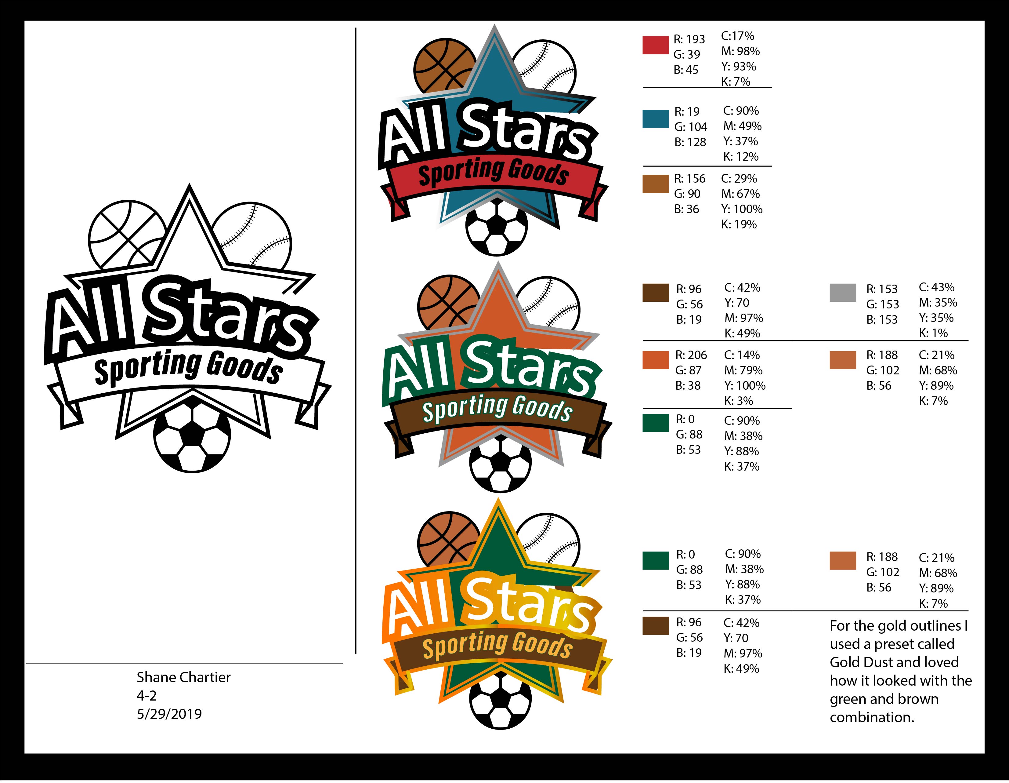 Logo Design for All-Stars sporting goods