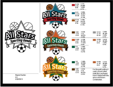 All stars sporting good logo mockups