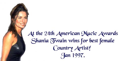 Shania Best Female Artist 1997