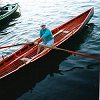 Pop racing a currach in the Roundstone Reggata