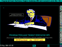 Halaman Pembuka aplikasi penilaian TKS-BPR karya sanuri