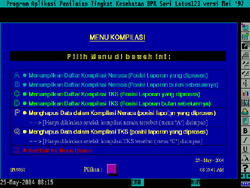 Panel menu untuk pengolahan kompilasi data keuangan maupun data penilaian TKS-BPR, seluruh BPR yang dinilai