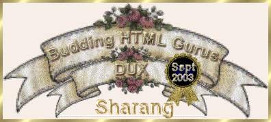 Budding HTML Gurus Dux Award