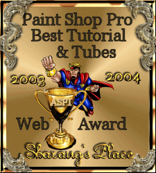 Amber Swann Paint Shop Pro Award