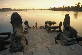 Proceed beyond to the other side of the river
