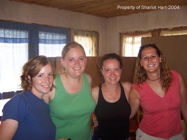 Group photo before going to the party.  (Spring 2004)