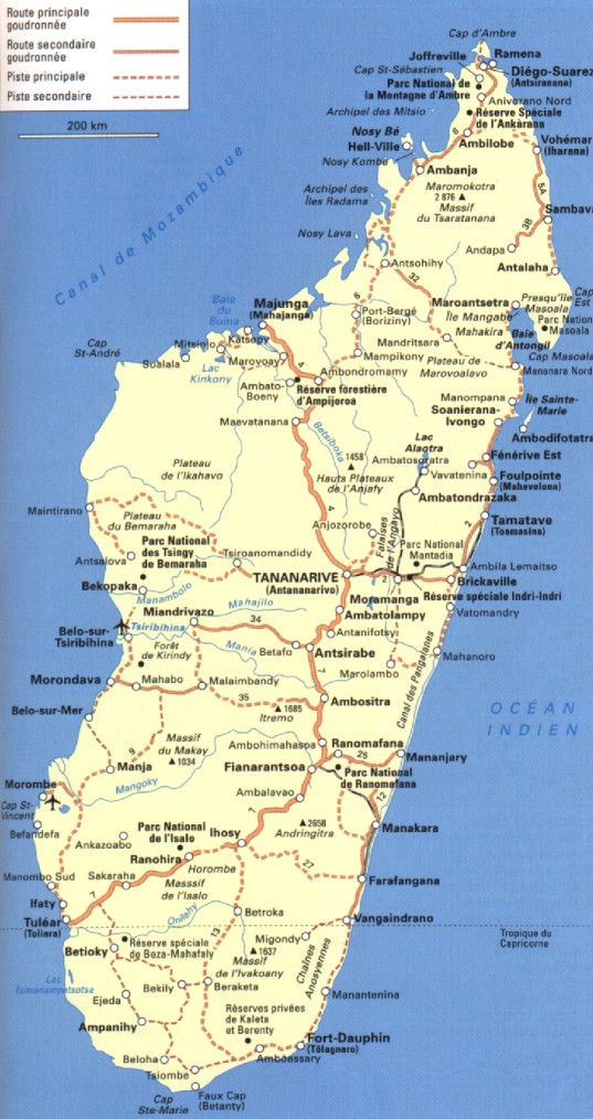 Detailed Map of Madagascar