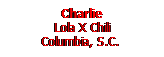 Text Box: Charlie 
Lola X Chili
Columbia, S.C.&nbsp;
