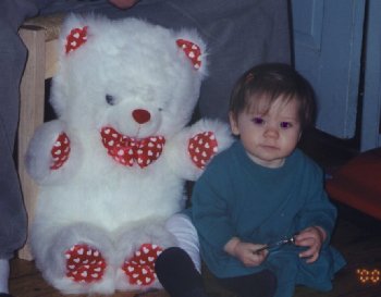 " this is my new friend LOVE BEAR."