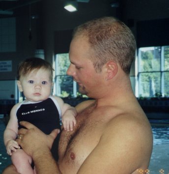 " First day of swimming."