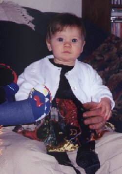 "My Christmas dress-aren't I cute?"