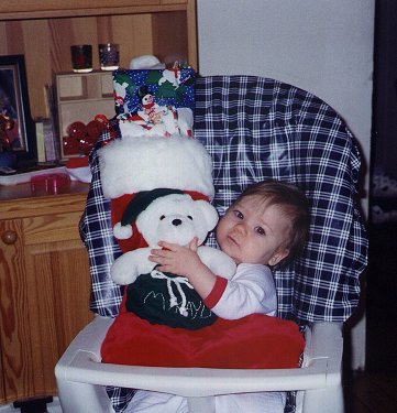 "WOW my stocking is almost as BIG as me."