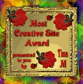 Most Creative Site Award from Tina M