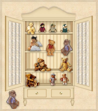 teddy bear cabinet