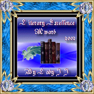 Literary Excellance Award from Lady JJ's World of Colour