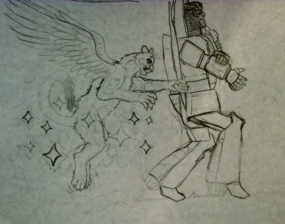 Sheba casting Cure on an injured Starscream