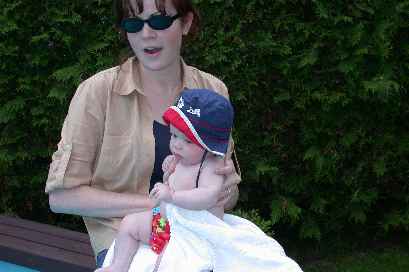 ... here I am, about to take my first dip in a pool...