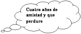 Llamada de nube: Cuatro a�os de amistad y que perdure