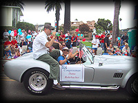 Chris with passenger Congressman Dana Rohrbacher