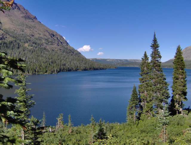 Taken from the far end of the lake looking toward the camp store.