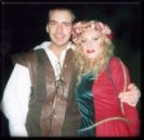 Halloween night dressed in mideival costumes