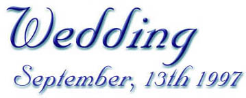 Wedding: September 13th, 1997