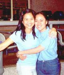 Me and Shirley at the Dubai Bowling Center during the company bowling tournament