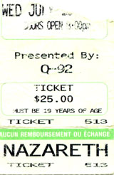Nazareth ticket