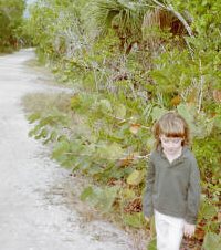 Vincent near sea grape at Darling Wildlife Refuge