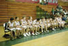 Sitting in a row with coach Clayburn