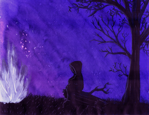 By the fire's light...