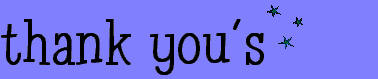 thank yous