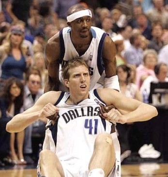 Jason Terry and Dirk Nowitzki