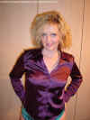 Anne in purple shinyblouse1 
