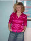 Anne in pink shinyblouse