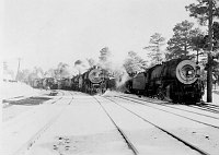 SMU FOOTBALL SPECIAL TRAIN AT GC, RETURNING TO TX FROM PASADENA, CA (ROSEBOWL) 04 JAN 1936. NPS PHOTO