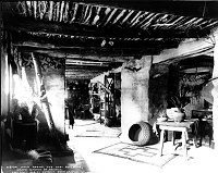 MAIN DISPLAY ROOMS IN THE HOPI HOUSE, LIGHT COMING THROUGH WINDOW (LEFT) GRCA 25732<br>CIRCA 1905. DETROIT PHOTOGRAPHIC