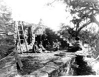 &quotNATIVE ROOF GARDEN PARTY&quot HOPI ARTISANS ON ROOF OF HOPI HOUSE. # 09856 IS CLOSER IN VIEW.  GRCA 27532C CIRCA 1905. DETROIT PHOTOGRAPHIC.