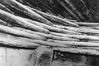 M.J. COLTER USED AS MODEL FOR D.V. WATCHTOWER. ORIGINAL KIVA CEILING. COLORADO. CIRCA 1931. FRED HARVEY CO. 