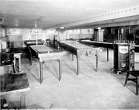 EL TOVAR HOTEL - THE BILLIARD ROOM. GAMING TABLES. CHAIRS. COAT RACKS. CIRCA 1905. DETROIT PHOTOGRAPHIC. 