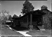 EXTERIOR OF DELUXE CABINS AT GRAND CANYON LODGE, NORTH RIM. JUN 1936. NPS PHOTO.