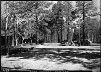 PARKING LOT & THE NPS HEADQUARTERS AREA ON NORTH RIM. 16 JULY 1937 NPS PHOTO.