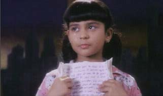 Little Anjali reading the 8th letter by her late mother