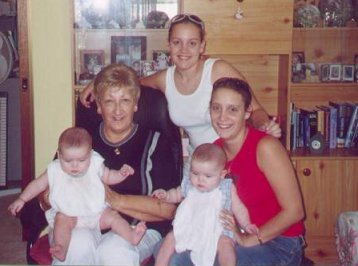June with her family 2001