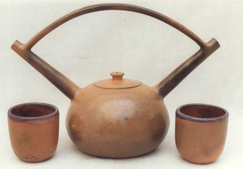Teapot & Cup Set in Terracotta