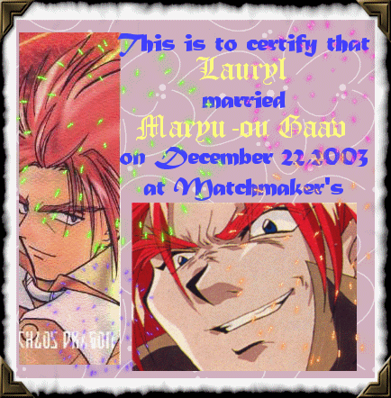 Eeee! Happy! I married Garv-sama