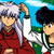 Inuyasha being pestered by Kagome, and not minding all that much