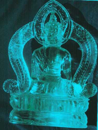 Buddha in crystal: Back Look