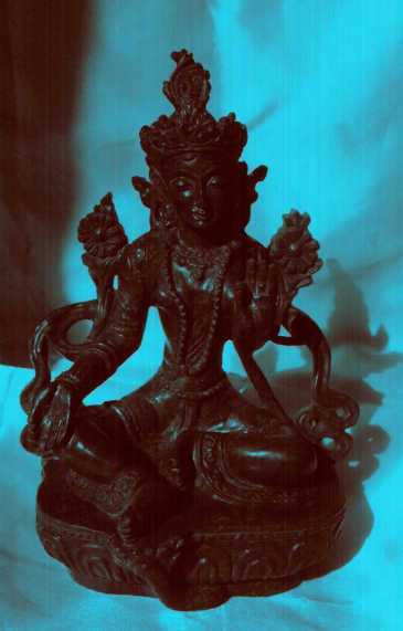 Green Tara in Ruby stone